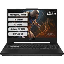 Asus Tuf Gaming A15 FA507RM-HN082 Amd Ryzen 7 6800H 16 GB 512 GB SSD Rtx 3060 144 Hz Freedos 15.6" FHD Taşınabilir Bilgisayar