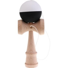 Lovoski Ahşap Top Haraç Kendama Kids Beceri Stick Cup Ball Eğitim Oyuncak Si Siyah Beyaz (Yurt Dışından)