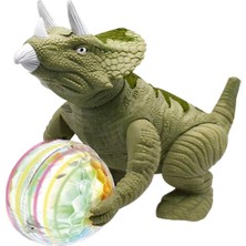 Lovoski Kükreyen Ses ve 7li Işık Hareketli Dinozor  Triceratops  Hareketli Eklemler (Yurt Dışından)