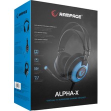 Rampage SN-RW66 ALPHA-X Mavi 7.1 Surround Sound System Mikrofonlu Oyuncu Kulaklığı