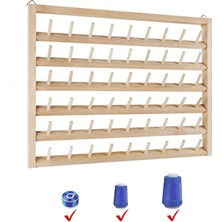 Lovoski Dikiş Iplik Tutucu 60 Makara Ahşap Raf Organizatörü 41.4X31.5X5CM 54 Makara 41.4X31.5X5CM (Yurt Dışından)