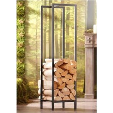 Mutfak Kapında Metal Şömine Odunluk