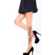 Secret Moda Daymod Julia Desenli Gül Yapraklı 20 Denye Külotlu Çorap