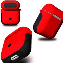 MobaxAksesuar Apple Airpods 1. / 2. Nesil ile uyumlu Kılıf Shockproof Silikon Renkli Case