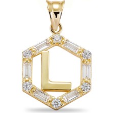 Nilvera Kuyumculuk 14 Ayar Altın L Harf Kolye Ucu