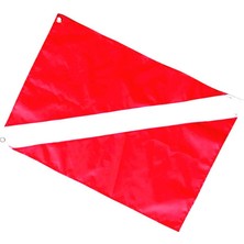 2pcs Boyutları Naylon Diver-Down Bayrağı, Tüp Dalış Bayrağı Işaretçisi Banner Kırmızı ve Mavi