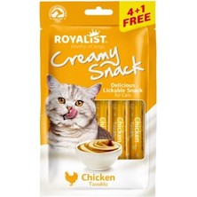 Royalist Tavuklu Kedi Ödül Maması 5 X 15 gr Creamy Snack Lezzetli Atıştırmalık