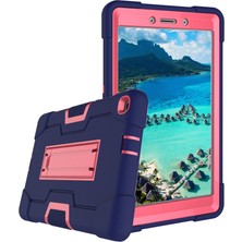 XFashion Galaxy Tab A İçin Darbeye Dayanıklı Tablet Kılıfı - Koyu Mavi - Pembe (Yurt Dışından)