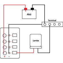 3 Anahtarlı Switch Panel Kontrol Paneli Dikey İzolesiz 12/24V