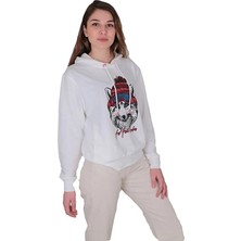 Bad Bear Snowfox Kadın Beyaz Sweatshirt