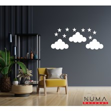 Numa Concept Bulut Yıldız Seti Ahşap Duvar Dekoru Numa Concept