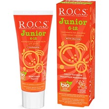 Rocs Junior Çocuklar Için Bitkisel Içerikli Diş Macunu 6-12 Yaş Meyveli Gökkuşağı 60ML