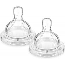 Philips Avent SCF636/27 Biberon Emziği, Hızlı Akış, Y Kesik, 6m+, 2'li, Şeffaf