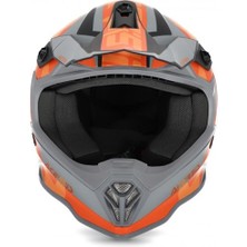 Acerbis Impact Steel Çocuk Kask Turuncu Gri