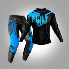 Wlf Racıng X-Air Siyah Mavi Jersey Pantolon Takım