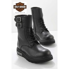 Harley Davidson Black Deri Kadın Bot & Bootie HD0777063603