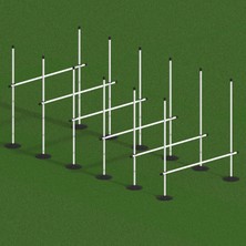 Avropai Futbol Slalom Takımı Slalom Seti Kondisyon Seti Eğitim Seti Kauçuk Tabanlı Set 12'li