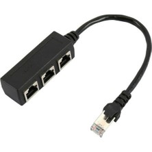 Aile Ethernet RJ45 Kablo Adaptörü 1 Erkek 3 Kadın Splitter Port Lan Ağı(Yurt Dışından)