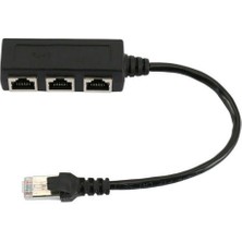 Aile Ethernet RJ45 Kablo Adaptörü 1 Erkek 3 Kadın Splitter Port Lan Ağı(Yurt Dışından)