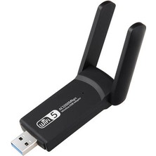 USB 3.0 1200 Mbps Wifi Adaptörü Çift Bant 5 Ghz 2.4 Ghz 802.11AC RTL8812BU Wıfı Anten Dongle Ağ Kartı Dizüstü Masaüstü Için(Yurt Dışından)