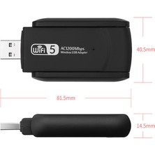 USB 3.0 1200 Mbps Wifi Adaptörü Çift Bant 5 Ghz 2.4 Ghz 802.11AC RTL8812BU Wıfı Anten Dongle Ağ Kartı Dizüstü Masaüstü Için(Yurt Dışından)