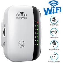 Kablosuz Wifi Tekrarlayıcı 300 Mbps Ağ Wi Fi Range Genişletici Yönlendirici 2.4g Sinyal Amplifikatör Anten Booster Erişim Noktası(Yurt Dışından)