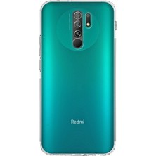 Case World Caseworld Xiaomi Redmi 9 Kapak Kamera Korumalı Tıpalı Şeffaf Silikon Kılıf