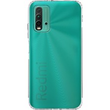 Case World Caseworld Xiaomi Redmi 9t Kapak Kamera Korumalı Tıpalı Şeffaf Silikon Kılıf