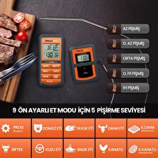 Npo Thermopro TP07C Alarmlı, Aydınlatmalı ve Kablosuz 150M Menzilli Profesyonel Gıda Pişirme Termometre