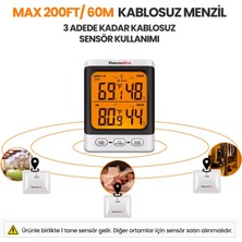 Npo Thermopro TP62 Iç ve Dış Mekan (Sensörlü) Dijital Sıcaklık ve Nem Ölçer