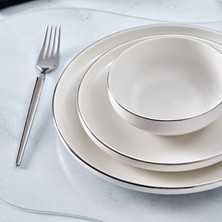 Karaca Streamline New Satürn Platin 24 Parça 6 Kişilik Yemek Takımı