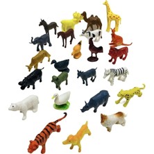 Lrs Store Oyuncak Hayvan Seti Mini Vahşi ve Çiftlik Hayvanları 2 Li Set 24 Parça