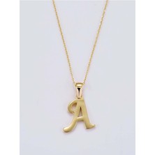 Nilvera Kuyumculuk 14 Ayar Altın A Harfli Kolye