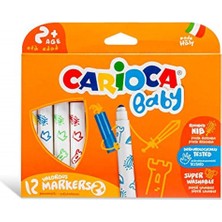 Carioca Jumbo Bebek Süper Yıkanabilir Keçeli Boya Kalemi, 12’li