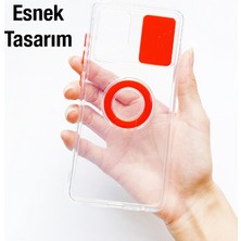 Ally Xiaomi Redmi 9c Kılıf Sürgülü Kamera Lens Korumalı Yüzük Standlı Silikon Kılıf ALL-35509