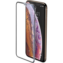 Apple iPhone 11 Pro Tam Ekran Koruyucu Kırılmaz Temperli Cam Ahize Toz Korumalı AntiDust