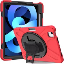 MTK Moveteck Apple Ipad Air 4 Air 5 10.9 2020 2022 M1 Çipli Uyumlu Kılıf Armor Serisi Military Zırh Tank Askılı Standlı Kalem Bölmeli Defender Renkli Rainbow Case Amazing Strap