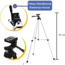 Buffer 360 Derece Ayarlanabilir Katlanabilir Profesyonel Çekime Uygun 65 cm Ayaklı Tripod