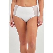 Beauty Mesh Yüksek Bel Beyaz Slip Külot