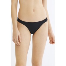 Penti Basic Kenarları Makrome Detaylı Siyah Bikini Altı