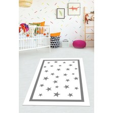 Viyana Home Dijital Baskılı Kaymaz Taban Yıkanabilir Modern Yıldızlı Çocuk Odası Halısı VHÇ-HT-1198