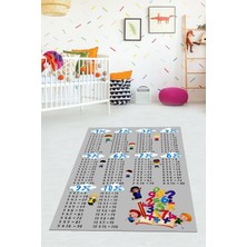 Viyana Home Dijital Baskılı Kaymaz Taban Yıkanabilir Modern Çarpım Tablolu Çocuk Odası Halısı VHÇ-HT-283