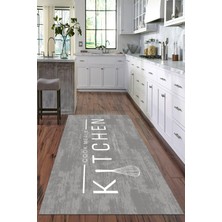 Viyana Home Dijital Baskılı Kaymaz Taban Yıkanabilir Kitchen Yazılı Modern Mutfak Halısı VHM-SD-521