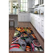 Viyana Home Dijital Baskılı Kaymaz Taban Yıkanabilir Modern Mutfak Halısı VHM-SD-639