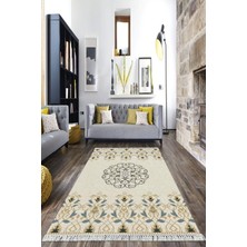 Viyana Home Dijital Baskılı Kaymaz Taban Yıkanabilir Klasik Salon Halısı Mutfak Halısı Yolluk VH-HK-117