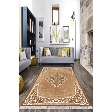 Viyana Home Dijital Baskılı Kaymaz Taban Yıkanabilir Göbekli Salon Halısı Mutfak Halısı Yolluk VH-HK-126