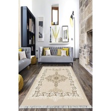 Viyana Home Dijital Baskılı Kaymaz Taban Yıkanabilir Klasik Salon Halısı Mutfak Halısı Yolluk VH-HK-140