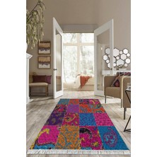 Viyana Home Dijital Baskılı Kaymaz Taban Yıkanabilir Modern Salon Halısı Mutfak Halısı Yolluk VH-HS-354