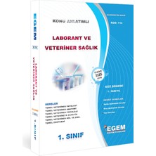 Egem Eğitim Yayınları AÖFanad. Laborant ve Veteriner Sağlık 1 ve 2. Sınıf Güz ve Bahar Dönemi Anlatımlı Soru