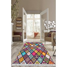 Viyana Home Dijital Baskılı Kaymaz Taban Yıkanabilir Modern Salon Halısı Mutfak Halısı Yolluk VH-HS-535